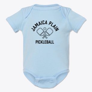 Jamaica Plain Massachusetts Pickleball Baby Onesie