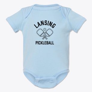 Lansing New York Pickleball Baby Onesie