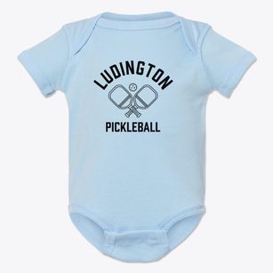 Ludington Michigan Pickleball Baby Onesie