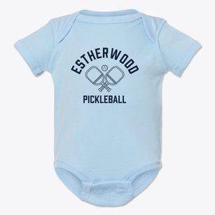 Estherwood Louisiana Pickleball Baby Onesie