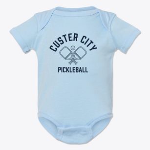 Custer City Oklahoma Pickleball Baby Onesie