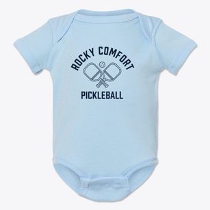 Rocky Comfort Missouri Pickleball Baby Onesie