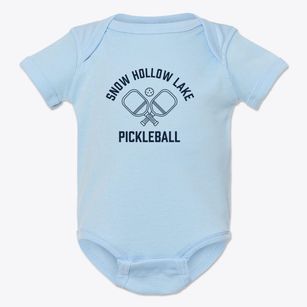 Snow Hollow Lake Missouri Pickleball Baby Onesie