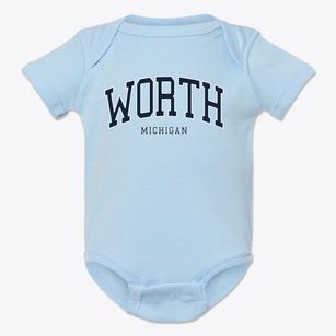 Worth Michigan Traditional Baby Onesie