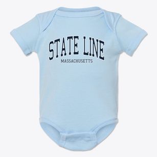 State Line Massachusetts Traditional Baby Onesie