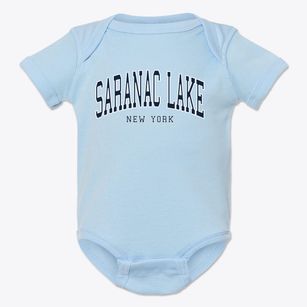 Saranac Lake New York Traditional Baby Onesie