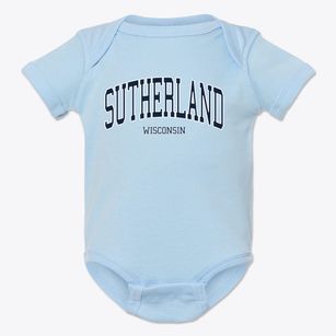 Sutherland Wisconsin Traditional Baby Onesie