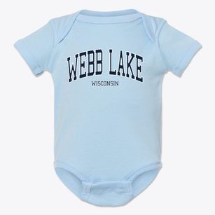 Webb Lake Wisconsin Traditional Baby Onesie