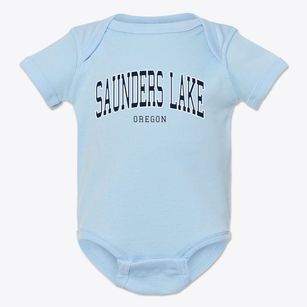 Saunders Lake Oregon Traditional Baby Onesie