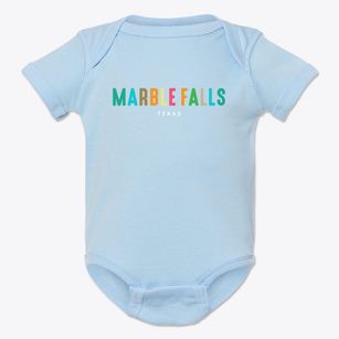 Marble Falls Texas Color Pop Baby Onesie