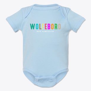 Wolfeboro New Hampshire Color Pop Baby Onesie