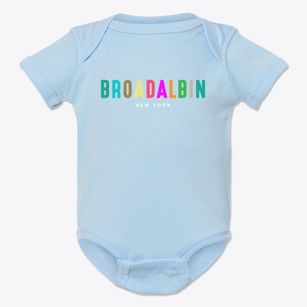 Broadalbin New York Color Pop Baby Onesie