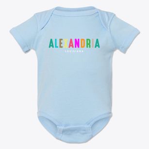 Alexandria Louisiana Color Pop Baby Onesie