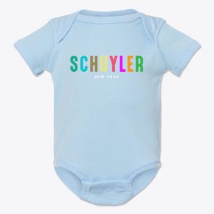 Schuyler New York Color Pop Baby Onesie