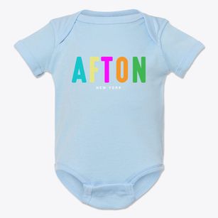 Afton New York Color Pop Baby Onesie