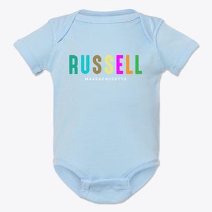 Russell Massachusetts Color Pop Baby Onesie