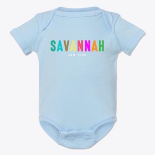 Savannah New York Color Pop Baby Onesie