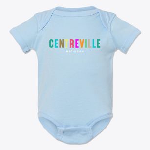 Centreville Michigan Color Pop Baby Onesie