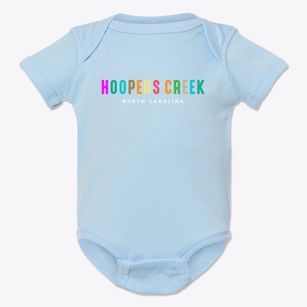 Hoopers Creek North Carolina Color Pop Baby Onesie