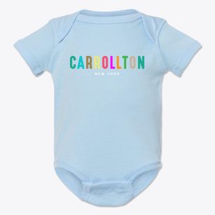 Carrollton New York Color Pop Baby Onesie