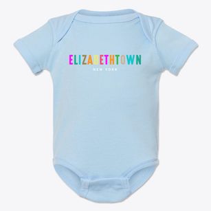 Elizabethtown New York Color Pop Baby Onesie