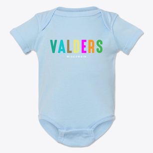 Valders Wisconsin Color Pop Baby Onesie