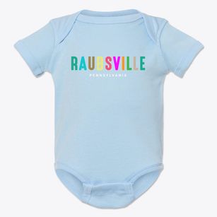 Raubsville Pennsylvania Color Pop Baby Onesie
