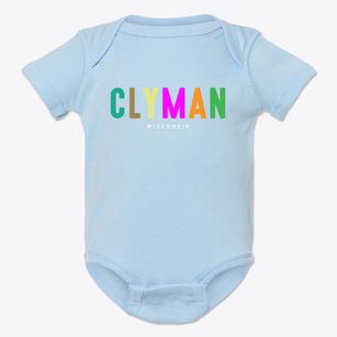 Clyman Wisconsin Color Pop Baby Onesie