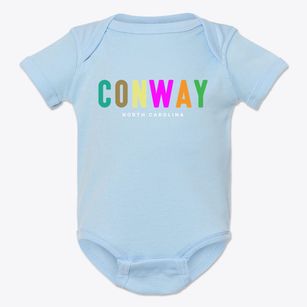Conway North Carolina Color Pop Baby Onesie