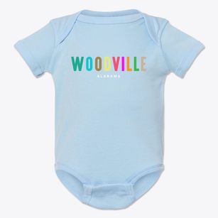 Woodville Alabama Color Pop Baby Onesie