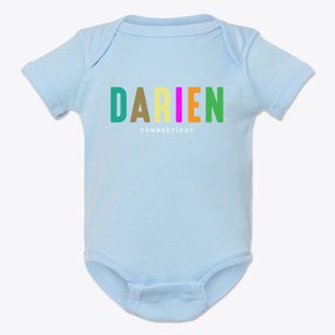 Darien Connecticut Color Pop Baby Onesie