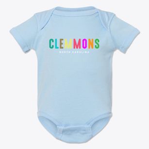 Clemmons North Carolina Color Pop Baby Onesie