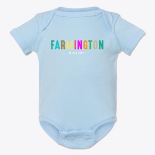 Farmington Missouri Color Pop Baby Onesie