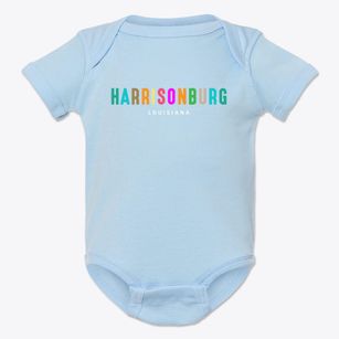 Harrisonburg Louisiana Color Pop Baby Onesie