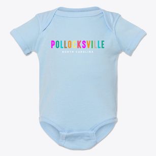 Pollocksville North Carolina Color Pop Baby Onesie