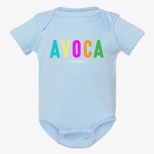 Avoca Nebraska Color Pop Baby Onesie