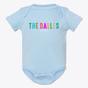 The Dalles Oregon Color Pop Baby Onesie