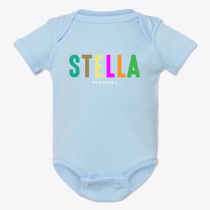 Stella Nebraska Color Pop Baby Onesie
