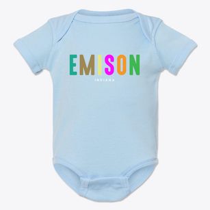Emison Indiana Color Pop Baby Onesie