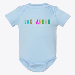 Lake Arbor Maryland Color Pop Baby Onesie