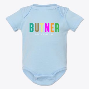 Butner North Carolina Color Pop Baby Onesie