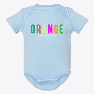Orange Massachusetts Color Pop Baby Onesie