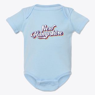  New Hampshire Retro Candy Vibes Baby Onesie