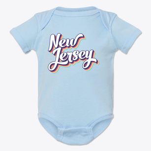  New Jersey Retro Candy Vibes Baby Onesie