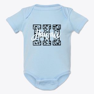  Hawaii Leopard Text Baby Onesie