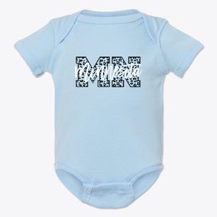  Minnesota Leopard Text Baby Onesie