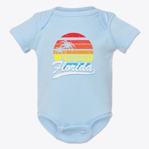 Cooper City Florida Palm Tree Sunset Baby Onesie