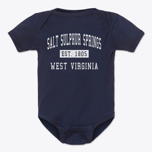Salt Sulphur Springs West Virginia Classic Established Baby Onesie