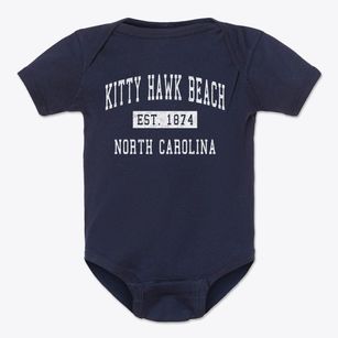Kitty Hawk Beach North Carolina Classic Established Baby Onesie