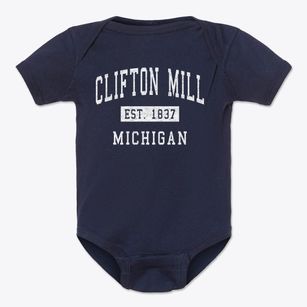 Clifton Mill Michigan Classic Established Baby Onesie